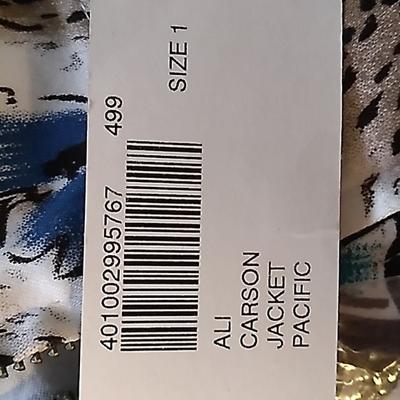 Additions By Chico's Floral/Animal Print Zip Up Jacket. Size 1 (Medium) NWT - Picture 13 of 13